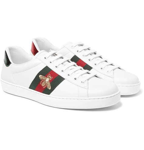 gucci sneakers mens white|Gucci men's ace leather sneakers.